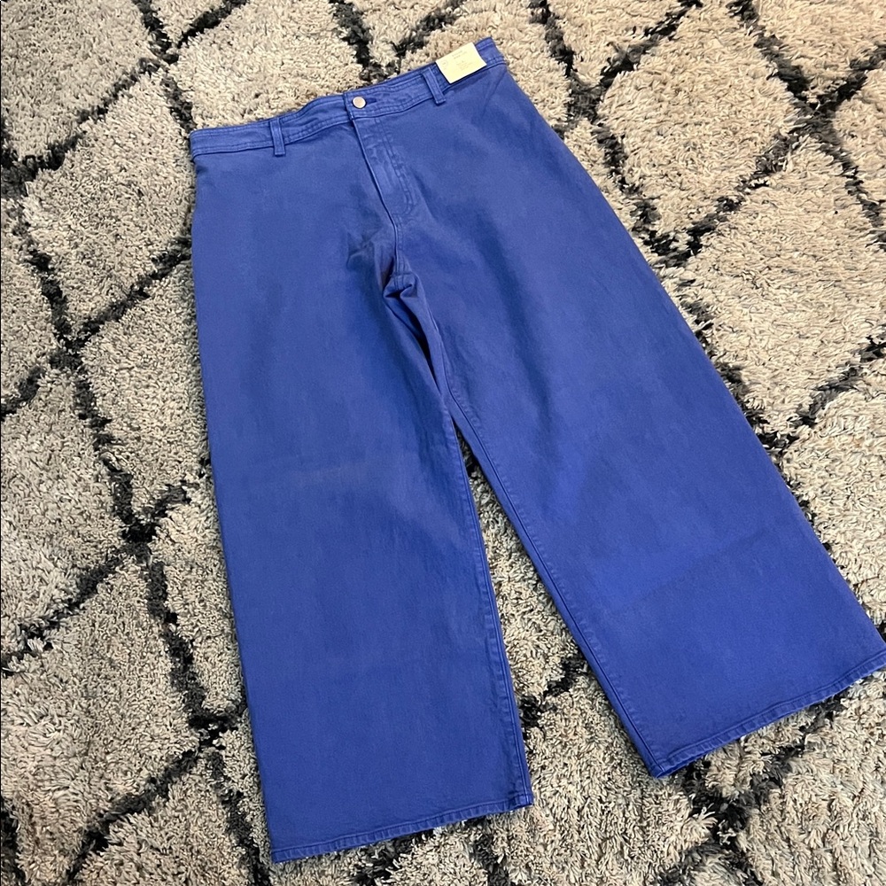 NWT Women's High-Rise Sailor Wide Leg Ankle Jeans - Picture 2 of 6
